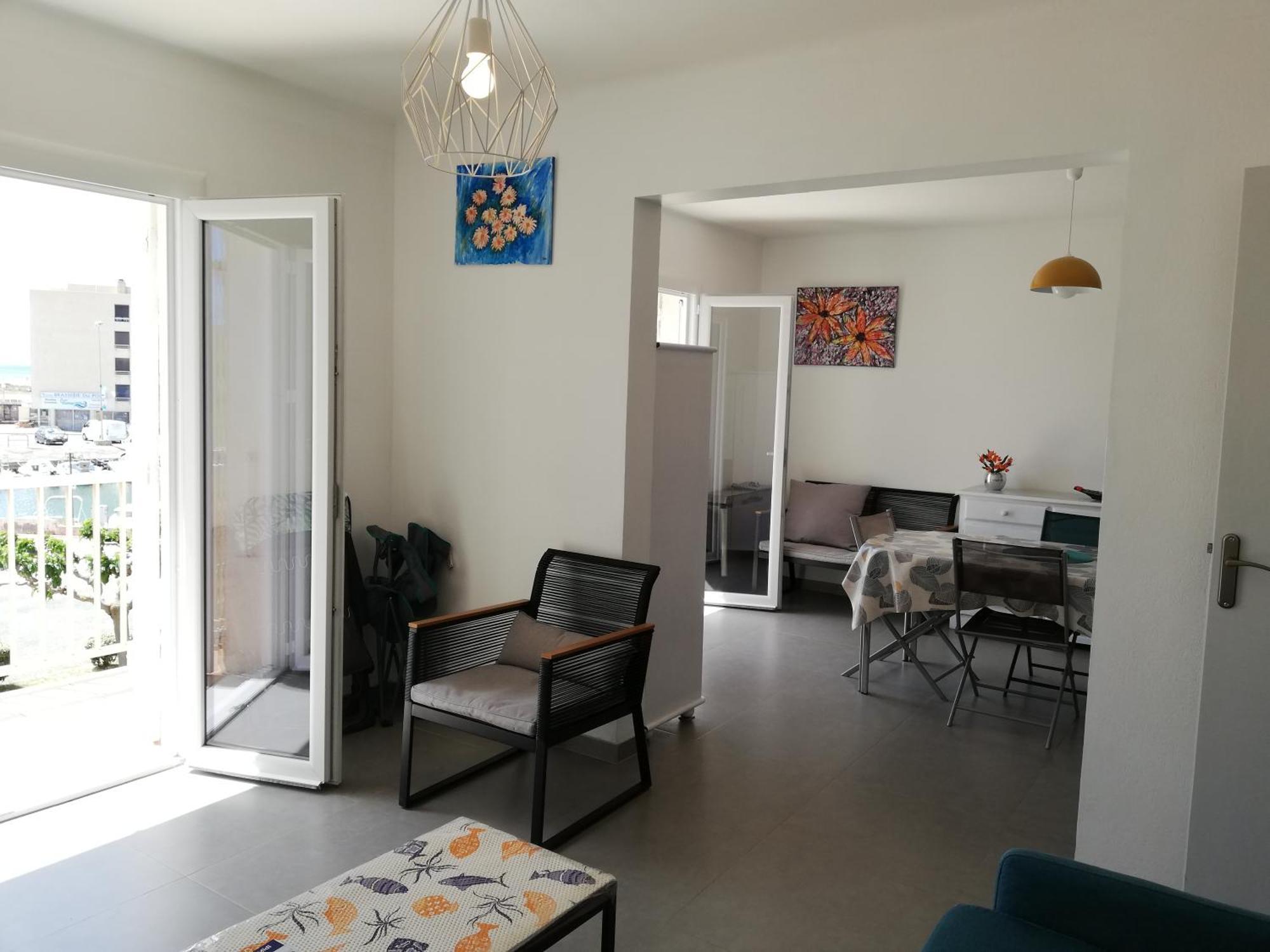 Superbe Appartement Avec Vue Sur Mer Et Port, Parking Prive Saint-Pierre-la-Mer  Dış mekan fotoğraf